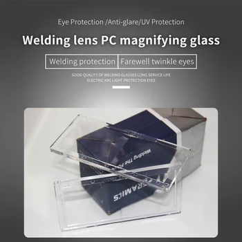 Varjenje orodij PC objektiv Pregleden materialu PC 075/1.0/1.5/2.0/2.5/3.0 Dioptrije Varjenje Čelada Maska Steklo Povečevalno Lečo Oči-Prot