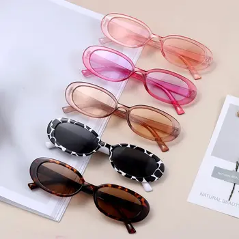 Vintage UV400 sončna Očala Očala Ovalne sončna Očala Modni Odtenki sončna Očala za Ženske
