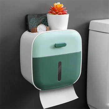 Visoka Kakovost Toaletni Papir Polje Punch-brezplačno Tkiva Imetnik Nepremočljiva Shranjevanje Rack Wall-mounted, Kopalnica, Toaletni izdelki Škatla za Shranjevanje