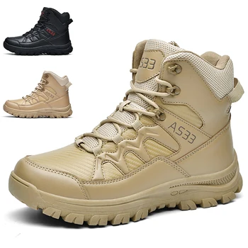 Vojaški škornji taktično vojske škornji moški brezplačna dostava na Prostem, Anti-Slip taktično škornji moški Škornji Plezanje, Pohodništvo Čevlji