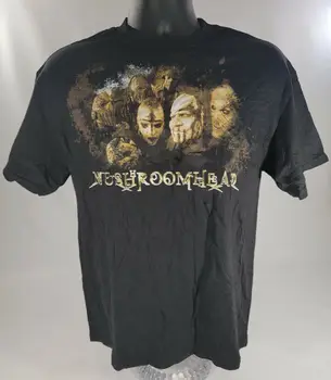 VTG 90. letih 2000 Mushroomhead Težka Nu Metal Black 2 Stranicami T Shirt Sz M Rock