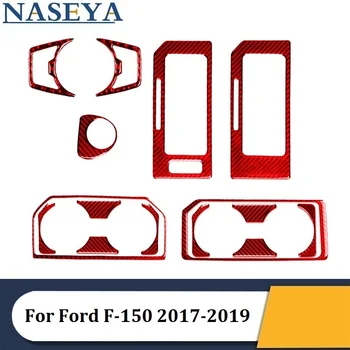Za Ford F-150 F150 2017 2018 2019 Ogljikovih Vlaken Različnih Delih Notranjosti Rdeče Nalepke Avto Styling Pribor Center Nadzorna Plošča