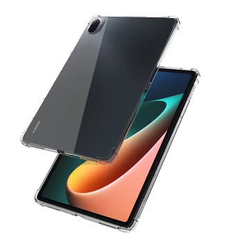 Za Xiaomi MiPad Mi Pad 5 Pro 11 2021 Tablet TPU Primeru Shockproof Silikona Primeru Prilagodljiv Jasno, Pregledno Zadnji Pokrovček