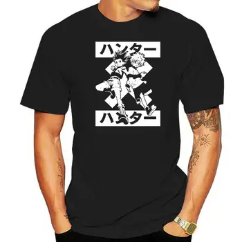 Zakonit Hunter X Hunter Anime Gon Križ Killua Verodostojno Black T-Shirt Ts4Hgd Graphic Tee Majica