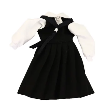 Črno Krilo za 30 cm Punčko Oblačila Obleko s Kravato Kombinezon, Primerni Za Bythle Lutka Pribor za Obleko Gor Igrača