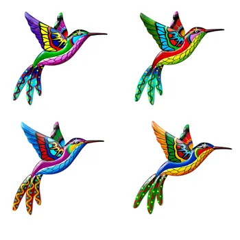 Železo Hummingbird Steni Visi Doma Dekor Spalnica Ornament Modre Ptice